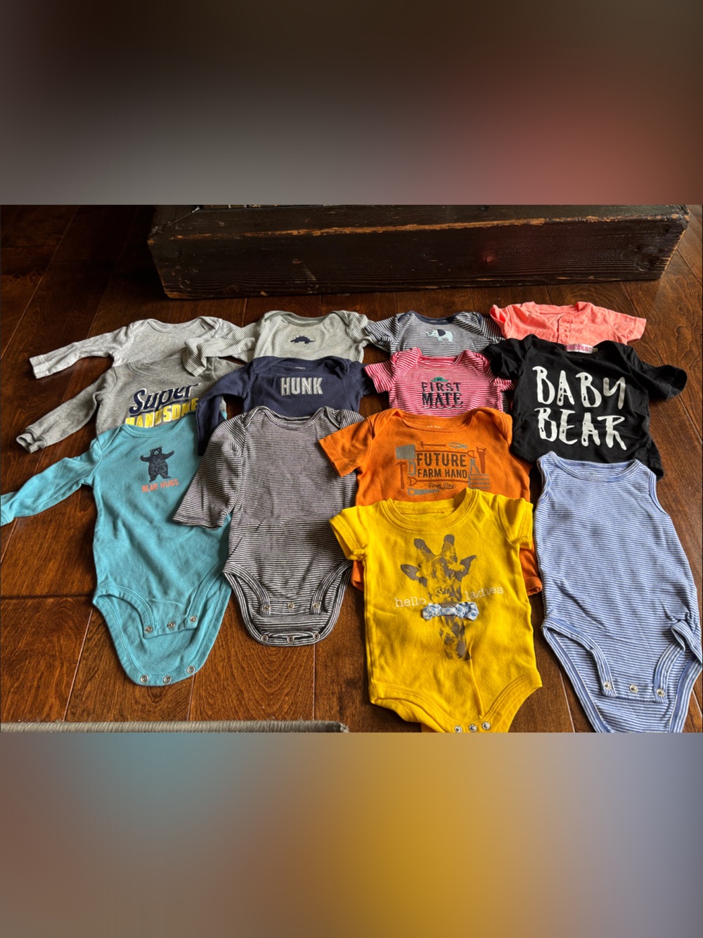 Mixed Baby Onesie Bundle - Bright Multi Colors 6 long, 6 short, 1 sleeveless